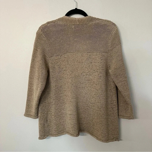 Kasper Women's Brown Knit Cardigan Sweater Size PM GUC - Picture 8 of 8